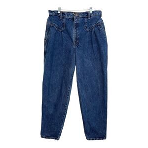 Vintage Forenza Mom Jeans Size 16 High Waisted Pleated Medium Wash Runs Small